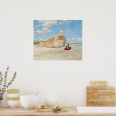 Pekingees aan de Zeekust Poster (Keuken)