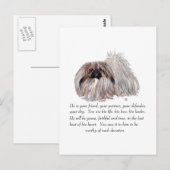Pekingees Aandenken - MANNELIJK Briefkaart (Voorkant / Achterkant)
