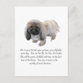 Pekingees Aandenken - VROUW Briefkaart (Voorkant)