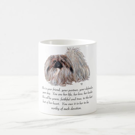 Pekingees Aandenken - VROUW Koffiemok (Center)