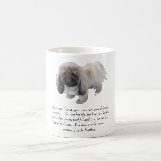 Pekingees Aandenken - VROUW Koffiemok (Center)