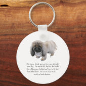 Pekingees Aandenken - VROUW Sleutelhanger (Voorkant)