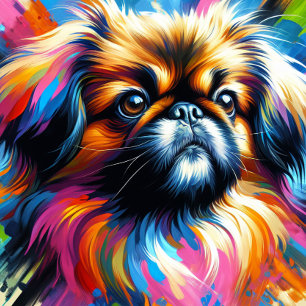 Pekingees Acrylprint   Kleurrijk   Levendig Legpuzzel
