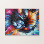 Pekingees Acrylprint | Kleurrijk | Levendig Legpuzzel (Horizontaal)