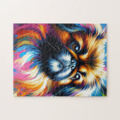 Pekingees Acrylprint | Kleurrijk | Levendig Legpuzzel (Horizontaal)