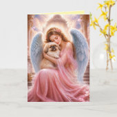 Pekingees condoleancekaart kaart (Gele Bloem)