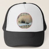 Pekingees Denkt Groot Trucker Pet (Voorkant)