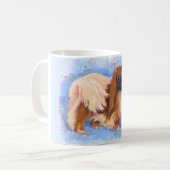Pekingees Echte Blauwe Koffiemok (Voorkant links)