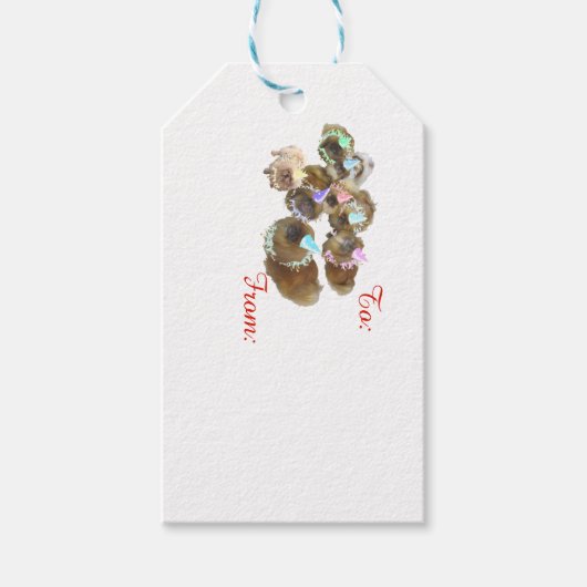 Pekingees Feestje Cadeaulabel (Voorkant)