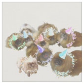 Pekingees Feestje Stof (Close Up)