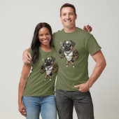 Pekingees, gespierd, getatoeëerd, bodybuilder t-shirt (Unisex)