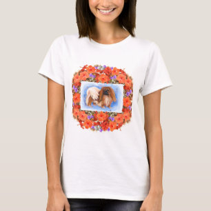 Pekingees Hond Bloemig T-shirt