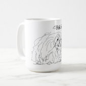 Pekingees Hond Koffiemok (Voorkant links)