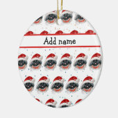Pekingees Hond Ras Kerst Sterren Keramisch Ornament (Links)