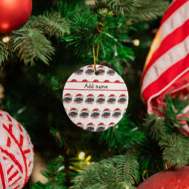 Pekingees Hond Ras Kerst Sterren Keramisch Ornament
