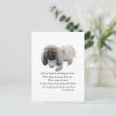 Pekingees Hond Regenboogbrug Briefkaart (Staand voorkant)