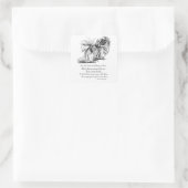Pekingees Hond Regenboogbrug Vierkante Sticker (Tas)