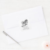 Pekingees Hond Regenboogbrug Vierkante Sticker (Envelop)