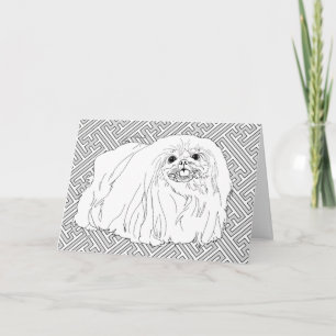 Pekingees Honden Opmerkingen Feestdagen Kaart