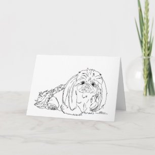 Pekingees Honden Opmerkingen Feestdagen Kaart