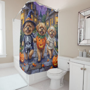 Pekingees honden trick-or-treating Halloween kostu Douchegordijn
