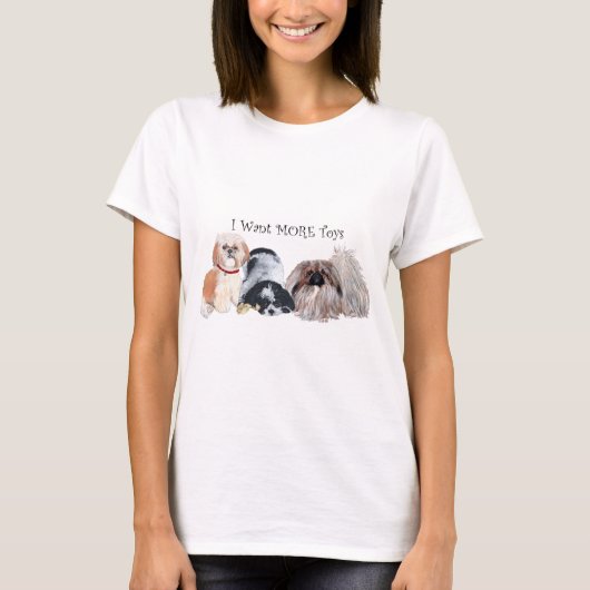 Pekingees Honden Vrienden T-shirt (Voorkant)