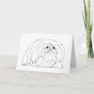 Pekingees Hondenotities Feestdagen Kaart