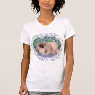 Pekingees in bloementuin t-shirt
