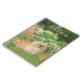 Pekingees in de tuin notitieboek (Linkerzijde)