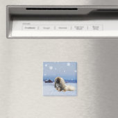 Pekingees in de Winter Magneet (Insitu (Vaatwasser))