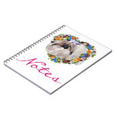 Pekingees in driekleurige viooltjes notitieboek (Linkerzijde)