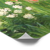 Pekingees in een tuin poster (Hoek)