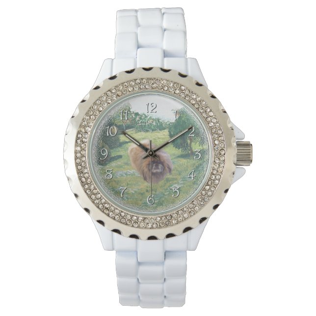 Pekingees in een weide horloge (Voorkant)