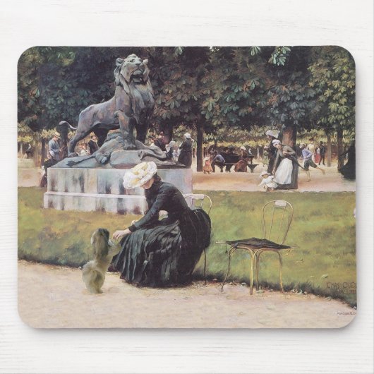 Pekingees in het park muismat (Voorkant)