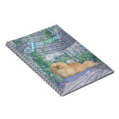 Pekingees in lavendel notitieboek (Rechterzijde)