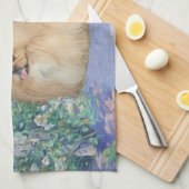 Pekingees in lavendel theedoek (Quarter Fold)