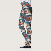 Pekingees in slee Let it Snow Kerstmis Leggings (Links)