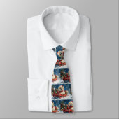 Pekingees in slee Let it Snow Kerstmis Stropdas (Gebonden)