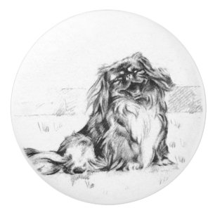 Pekingees Keramische Knop