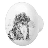 Pekingees Keramische Knop (Rechts)