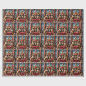 Pekingees Kerst Imperiale Troon Vakantie Cadeaupapier (Vlak)