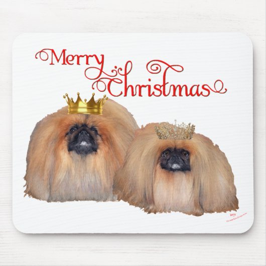 Pekingees Kerst Muismat (Voorkant)