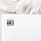 Pekingees Kerst Retouradreslabels Etiket (Insitu)