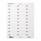 Pekingees Kerst Retouradreslabels Etiket (Full Sheet)