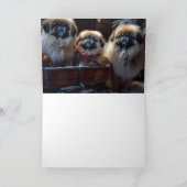 Pekingees Kerstfeestijd Kaart (Binnen)