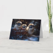 Pekingees Kerstfeestijd Kaart (Voorkant)