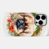 Pekingees Kerstkrans Feestelijke Pup Case-Mate iPhone Case (Achterkant (horizontaal))