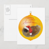 Pekingees Kerstmis Feestdagenkaart (Voorkant / Achterkant)