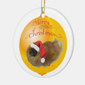 Pekingees Kerstmis Keramisch Ornament (Links)