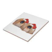 Pekingees Kerstmis Tegeltje (Zijkant)
